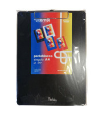 Portablocco con molla in metallo - copertina in PPL - A4 - nero - Iternet Portablocco con molla in metallo - copertina in PPL - A4 - nero - Iternet