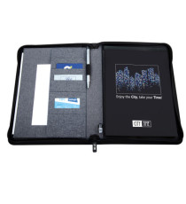Portablocco Flap - tessuto - grigio - A4 - City Time Portablocco Flap - tessuto - grigio - A4 - City Time