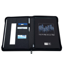 Portablocco Flap - tessuto - nero - A4 - City Time Portablocco Flap - tessuto - nero - A4 - City Time