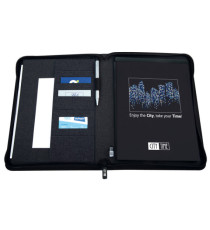 Portablocco Flap - tessuto - nero - A4 - City Time Portablocco Flap - tessuto - nero - A4 - City Time