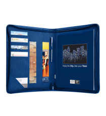 Portablocco Spinner - blu - A4 - City Time Portablocco Spinner - blu - A4 - City Time