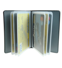 Portacard a libro - 14 scomparti - in PVC gommato 880 - Alplast - conf. 24 pezzi Portacard a libro - 14 scomparti - in PVC gommato 880 - Alplast - conf. 24 pezzi