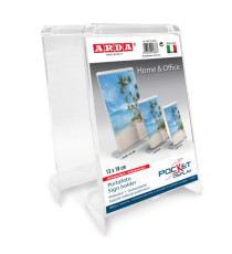 Portadepliant/Portafoto - 10 x 15 cm - plastica cristallo - Arda Portadepliant/Portafoto - 10 x 15 cm - plastica cristallo - Arda