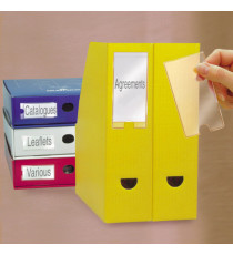 Portaetichette adesivo - 62 x 150 mm - trasparente - Djois - conf. 6 pezzi Portaetichette adesivo - 62 x 150 mm - trasparente - Djois - conf. 6 pezzi