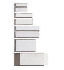 Portaetichette adesivo Ies A3 - 32 x 124 mm - grigio - Sei Rota - conf. 6 pezzi Portaetichette adesivo Ies A3 - 32 x 124 mm - grigio - Sei Rota - conf. 6 pezzi