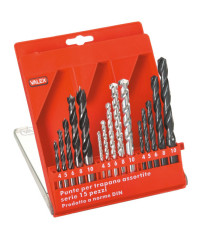 Punte per metallo HSS - misure assortite - Valex - conf. 15 pezzi Punte per metallo HSS - misure assortite - Valex - conf. 15 pezzi