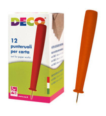 Punteruolo per carta - 9 cm - Deco - conf. 12 pezzi Punteruolo per carta - 9 cm - Deco - conf. 12 pezzi