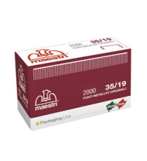 Punti 35/19 - per Romabox - H 19 mm - rame - Romeo Maestri - scatola 2000 pezzi Punti 35/19 - per Romabox - H 19 mm - rame - Romeo Maestri - scatola 2000 pezzi