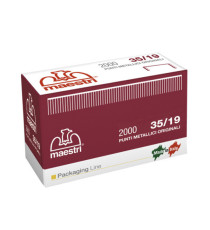 Punti 35/19 - per Romabox - H 19 mm - rame - Romeo Maestri - scatola 2000 pezzi Punti 35/19 - per Romabox - H 19 mm - rame - Romeo Maestri - scatola 2000 pezzi