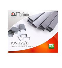 Punti metallici 23/15 - TiTanium - conf. 1000 pezzi Punti metallici 23/15 - TiTanium - conf. 1000 pezzi