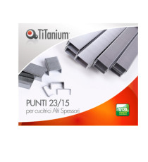 Punti metallici 23/15 - TiTanium - conf. 1000 pezzi Punti metallici 23/15 - TiTanium - conf. 1000 pezzi