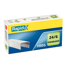 Punti Rapid Standard - 24/6 - acciaio zincato - metallo - Rapid - conf. 1000 pezzi