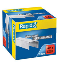 Punti Rapid Super Strong - alti spessori - 9/14 - acciaio zincato - metallo - Rapid - conf. 5000 pezzi Punti Rapid Super Strong - alti spessori - 9/14 - acciaio zincato - metallo - Rapid - conf. 5000 pezzi
