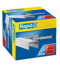 Punti Rapid Super Strong - alti spessori - 9/14 - acciaio zincato - metallo - Rapid - conf. 5000 pezzi Punti Rapid Super Strong - alti spessori - 9/14 - acciaio zincato - metallo - Rapid - conf. 5000 pezzi
