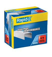 Punti Rapid Super Strong - alti spessori - 9/8 - acciaio zincato - metallo - Rapid - conf. 5000 pezzi Punti Rapid Super Strong - alti spessori - 9/8 - acciaio zincato - metallo - Rapid - conf. 5000 pezzi