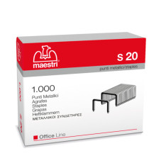 Punti S20 - 23/20 - acciaio - metallo - Romeo Maestri - conf. 1000 pezzi Punti S20 - 23/20 - acciaio - metallo - Romeo Maestri - conf. 1000 pezzi