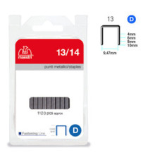 Punti zincati - 13/14 - 14 mm - metallo - Romeo Maestri - conf. da 1120 punti Punti zincati - 13/14 - 14 mm - metallo - Romeo Maestri - conf. da 1120 punti