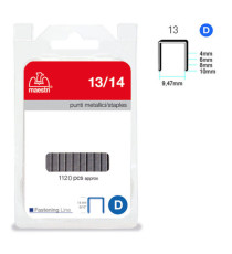 Punti zincati - 13/14 - 14 mm - metallo - Romeo Maestri - conf. da 1120 punti Punti zincati - 13/14 - 14 mm - metallo - Romeo Maestri - conf. da 1120 punti