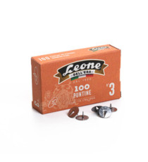 Puntine - n. 3 - acciaio lucido - Leone - conf. 100 pezzi Puntine - n. 3 - acciaio lucido - Leone - conf. 100 pezzi