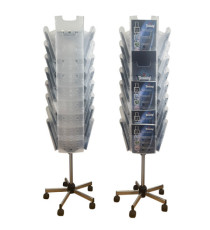 Portariviste girevole da terra Carousel Stacker - 24 vaschette A4 - Tecnostyl Portariviste girevole da terra Carousel Stacker - 24 vaschette A4 - Tecnostyl