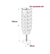 Portariviste girevole da terra Carousel Stacker - 24 vaschette A4 - Tecnostyl Portariviste girevole da terra Carousel Stacker - 24 vaschette A4 - Tecnostyl