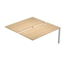 Postazione doppia aggiuntiva per scrivanie Agorà - 120 x 168 x 72,5 cm - rovere