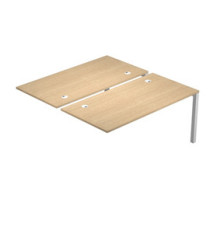 Postazione doppia aggiuntiva per scrivanie Agorà - 160 x 168 x 72,5 cm - rovere