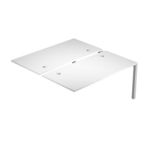 Postazione doppia aggiuntiva per scrivanie Agorà - 180 x 168 x 72,5 cm - bianco