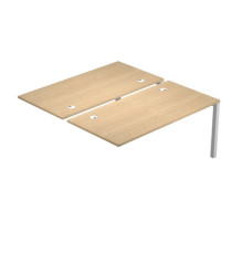 Postazione doppia aggiuntiva per scrivanie Agorà - 180 x 168 x 72,5 cm - rovere