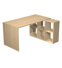 Postazione Home-Office - 6 caselle - 140 x 104 x 72,4 cm - rovere