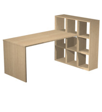 Postazione Home-Office - 9 caselle - 169 x 104 x 104 cm - rovere