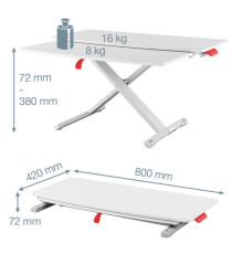 Postazione Sit & Stand Ergo Cosy - da scrivania con vassoio - Leitz