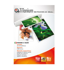 Pouches - A4 - 216x303 mm - 2x80 micron - Titanium - conf. 100 pezzi