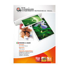 Pouches - A5 - 154x216mm - 2x125 micron - Titanium - conf. 100 pezzi Pouches - A5 - 154x216mm - 2x125 micron - Titanium - conf. 100 pezzi