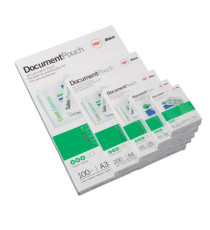 Pouches - retro adesivo - A4 - 216 x 303 mm - 2 x 75 micron - peel'n stick - GBC - scatola 25 pezzi