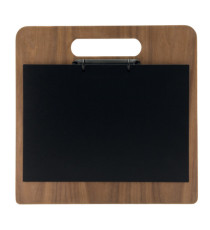 Portamenù a tagliere con anelli Chopping Board - 32 x 24 cm - legno di noce - Securit Portamenù a tagliere con anelli Chopping Board - 32 x 24 cm - legno di noce - Securit