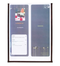 Portamenù Crystal BR1 singolo - per 2 fogli A4 - Securit - set 3 pezzi Portamenù Crystal BR1 singolo - per 2 fogli A4 - Securit - set 3 pezzi