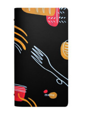 Portamenù linea Spaghetti - 18x31,6 cm - nero - Stilcasa Portamenù linea Spaghetti - 18x31,6 cm - nero - Stilcasa
