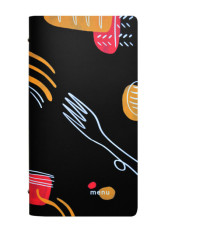 Portamenù linea Spaghetti - 18x31,6 cm - nero - Stilcasa Portamenù linea Spaghetti - 18x31,6 cm - nero - Stilcasa