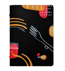 Portamenù linea Spaghetti - A5 - 17x23 cm - nero - Stilcasa Portamenù linea Spaghetti - A5 - 17x23 cm - nero - Stilcasa
