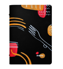 Portamenù linea Spaghetti - A5 - 17x23 cm - nero - Stilcasa Portamenù linea Spaghetti - A5 - 17x23 cm - nero - Stilcasa