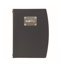 Portamenù Rio - 1 inserto doppio - A5 - 18 x 23,5 cm - nero - Securit Portamenù Rio - 1 inserto doppio - A5 - 18 x 23,5 cm - nero - Securit