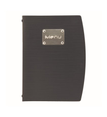 Portamenù Rio - 1 inserto doppio - A5 - 18 x 23,5 cm - nero - Securit Portamenù Rio - 1 inserto doppio - A5 - 18 x 23,5 cm - nero - Securit