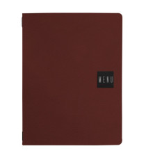 Portamenù Talk - 3 inserti doppi inclusi - A4 - 24,3 x 31,6 cm - bordeaux - Stilcasa Portamenù Talk - 3 inserti doppi inclusi - A4 - 24,3 x 31,6 cm - bordeaux - Stilcasa