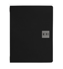Portamenù Talk - 3 inserti doppi inclusi - A4 - 24,3 x 31,6 cm - nero - Stilcasa Portamenù Talk - 3 inserti doppi inclusi - A4 - 24,3 x 31,6 cm - nero - Stilcasa