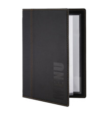 Portamenù Trendy - 1 inserto doppio incluso - A5 - 18 x 25 cm - nero - Securit Portamenù Trendy - 1 inserto doppio incluso - A5 - 18 x 25 cm - nero - Securit