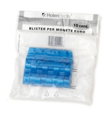 Portamonete - PVC - 10 cent - blu - HolenBecky - blister 20 pezzi