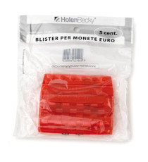 Portamonete - PVC - 5 cent - rosso - HolenBecky - blister 20 pezzi Portamonete - PVC - 5 cent - rosso - HolenBecky - blister 20 pezzi