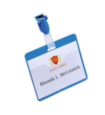 Portanome a tasca aperta - clip in plastica - 6 x 9 cm - blu - Durable - conf. 25 pezzi Portanome a tasca aperta - clip in plastica - 6 x 9 cm - blu - Durable - conf. 25 pezzi