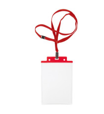 Portanome Pass 6S-P - cordoncino rosso - 10 x 15 cm (A6) - rosso - Sei Rota - conf. 10 pezzi Portanome Pass 6S-P - cordoncino rosso - 10 x 15 cm (A6) - rosso - Sei Rota - conf. 10 pezzi